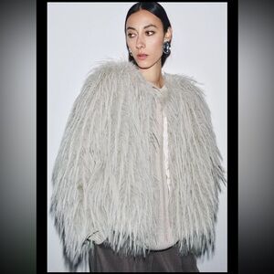 ZW collection faux fur coat